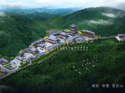 成都长福禅寺仿唐建筑规划设计