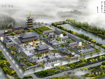 成都寺庙建筑总体规划方案